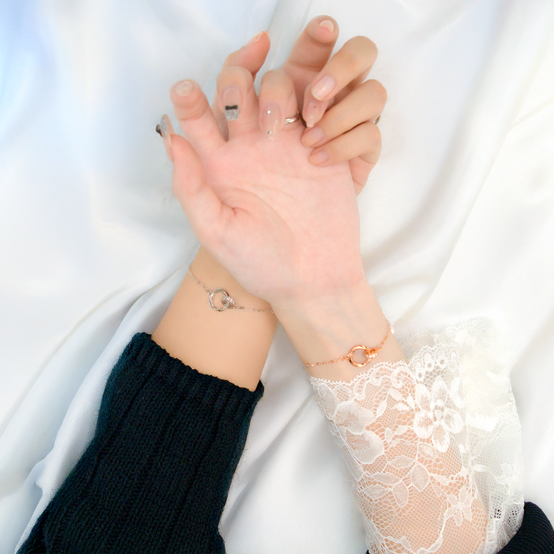 ペアブレスレット メビウス S925製【NOPB2】