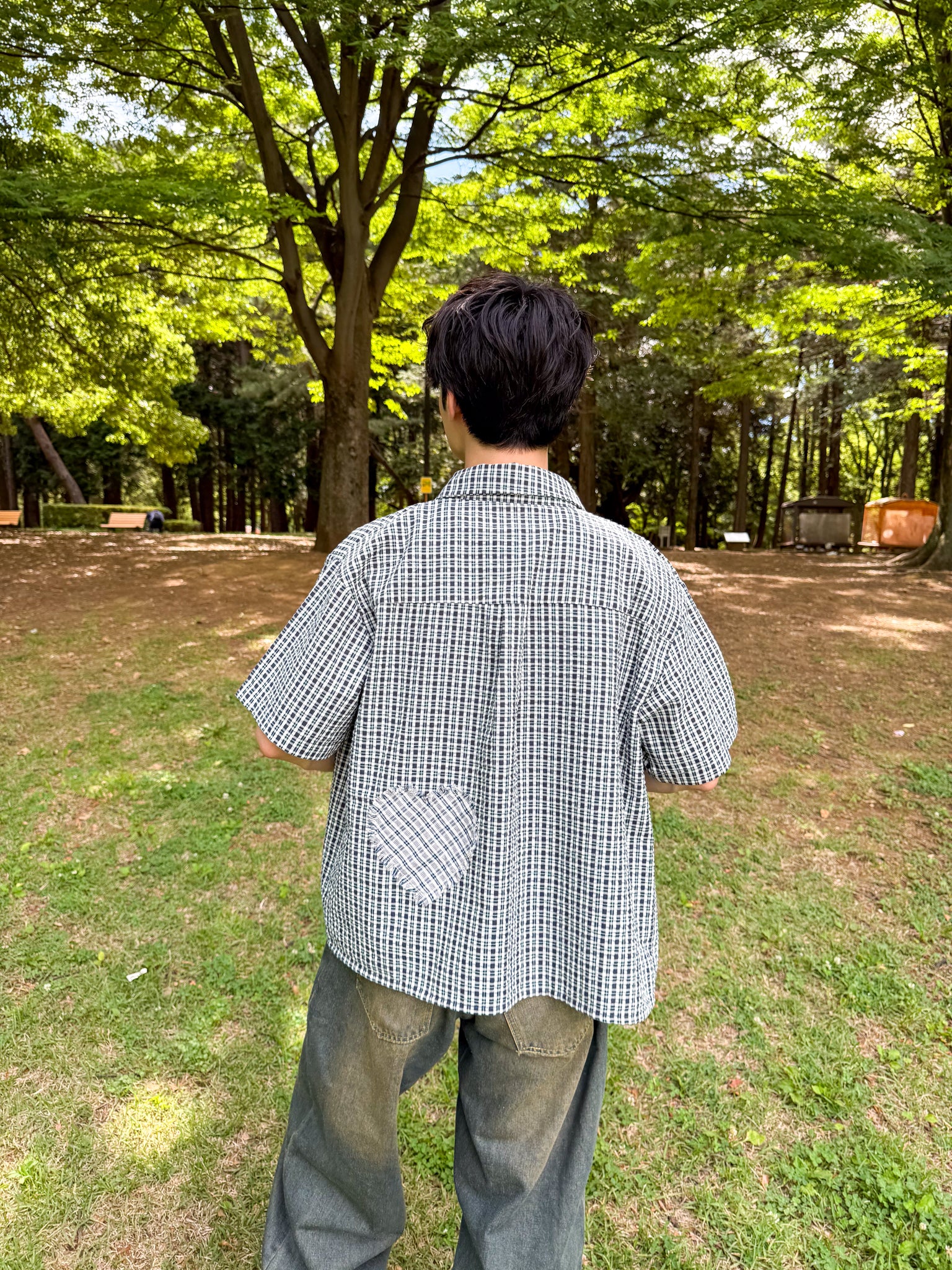 Back Heart Check Shirt【MS26CK01】