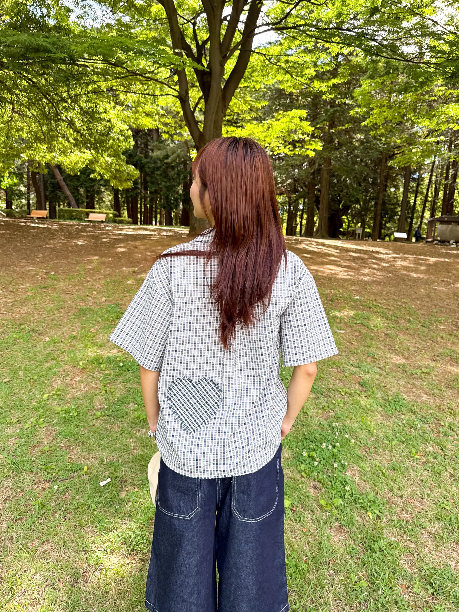 Back Heart Check Shirt【MS26CK01】