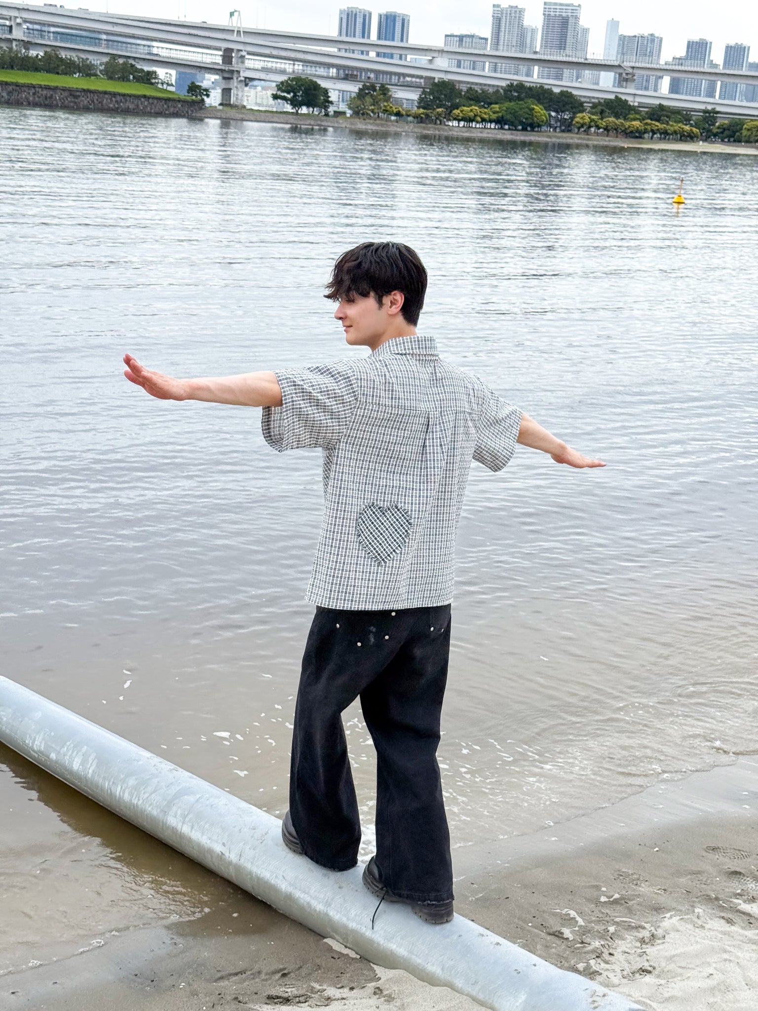 Back Heart Check Shirt【MS26CK01】