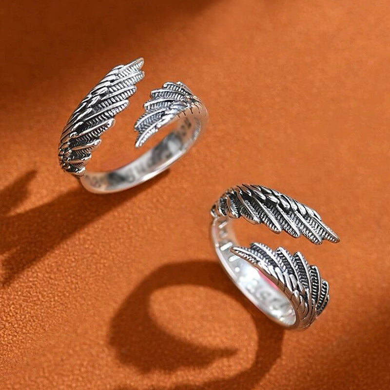 ペアリング 翼 オープンリング S925製【NSPR106】