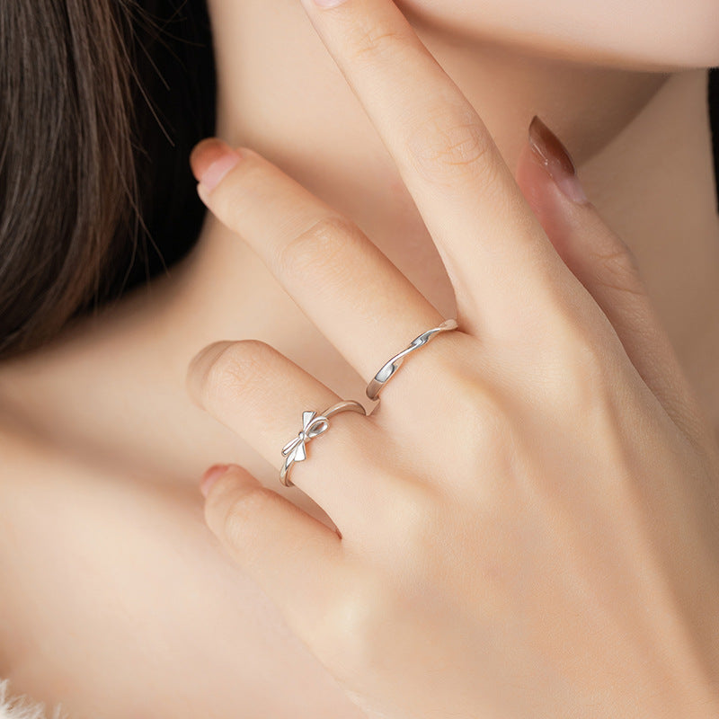 ペアリング　リボン　メビウス　S925製　【NSPR197】