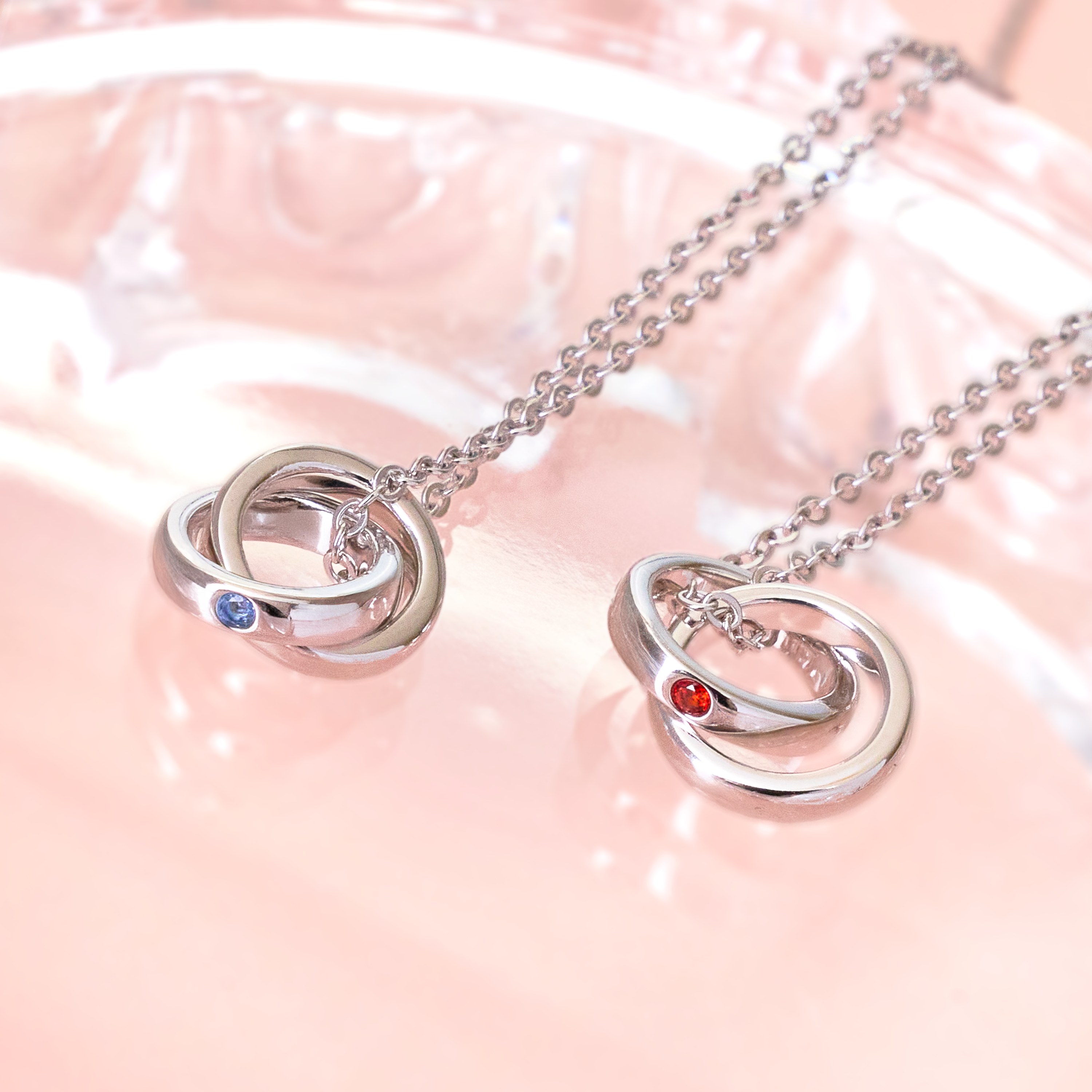 《組み合わせ自由》誕生月カラーペアネックレス S925製【NOBPN1】