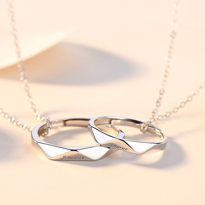 ペアネックレス AMOUR ペアリングとしても使える S925製【NSPN17】  ネックレス Nicoiro Official Store ペアルック.