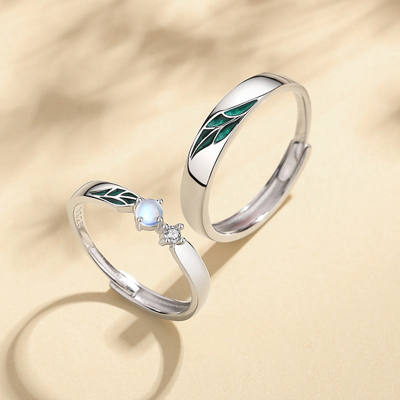 ペアリング リーフ ムーンライト S925製【NSPR45】 指輪 Nicoiro Official Store ペアルック.