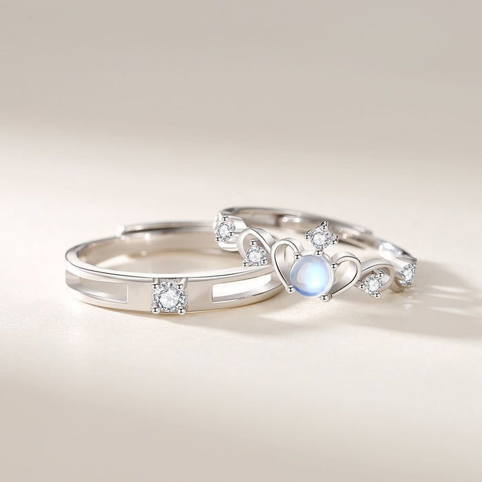 ペアリング ムーンライト 王冠 S925製【NSPR77】  指輪 Nicoiro Official Store ペアルック.